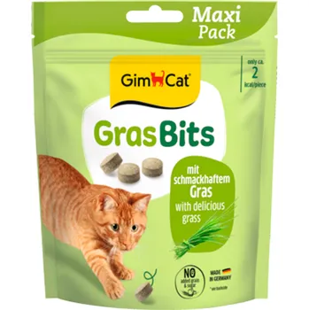 Pamlsek pro kočku GimCat GrasBits tablety s kočičí trávou 140 g