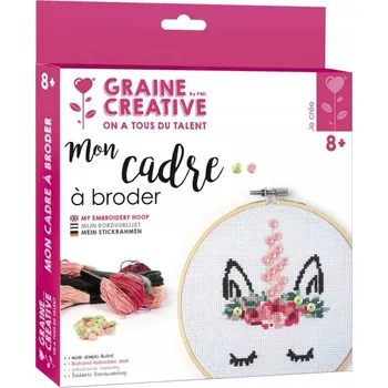 kreativní sada Sada pro vyšívání křížkem pro děti Jednorožec s flitry