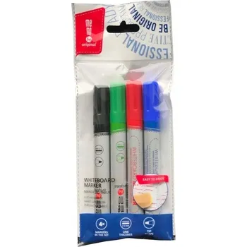 Sada 4 Fixy MemoBe na bílé tabule s možností suchého stírání - MM004-99