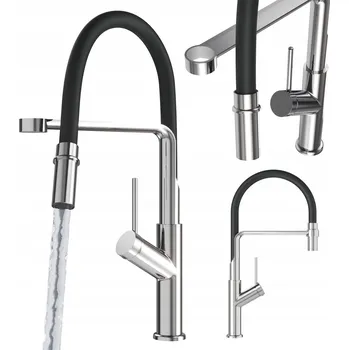 Vodovodní baterie Kuchyňská baterie stojánková Granitan VASTO černá, stříbrná