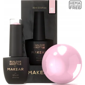 Lak na nehty Makear Gel v lahvičce Builder&Bottle BG07 Stavební gel na nehty 15 ml