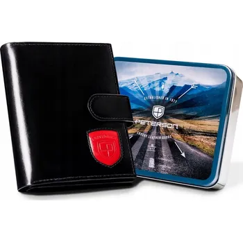 Peněženka Peterson pánská peněženka z pravé kůže černá - muž