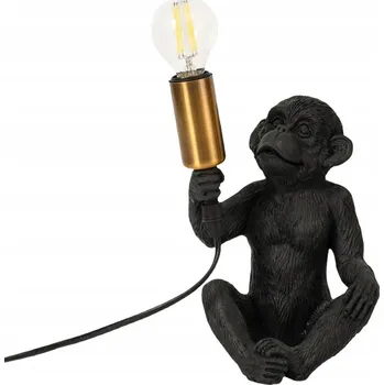 Lampička Stolní lampa ATTA keramická černá 14x11,5x20,5 cm HOMLA