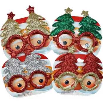 Vánoční dekorace Vánoční brýle DÁREK VÁNOCE VÁNOČNÍ STROMEČKY STROMEČEK BROKÁTOVÉ