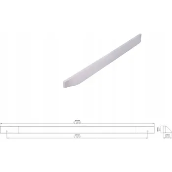 Nábytkové kování Nábytková úchytka SIRO 2447-350PB32 bílá matná
