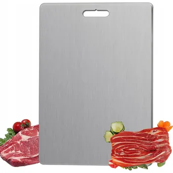 Kuchyňské prkénko KUCHYŇSKÉ PRKÉNKO NA KRÁJENÍ 46X30 CM NEREZOVÁ OCEL 304 ODOLNÉ OBOUSTRANNÉ