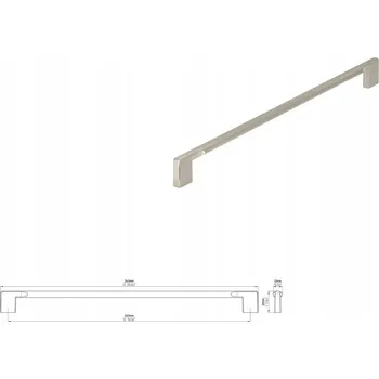 Nábytkové kování Nábytková úchytka SIRO 2496-340ZN21 vzhled nerezové oceli