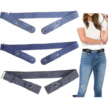 Opasek Pásek modrý kožený univerzální s přezkou