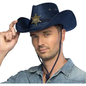 Karnevalový kostým Kovbojský klobouk Tennessee (semišový vzhled)