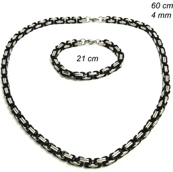 Souprava šperků Ocelový náhrdelník + náramek 23962700