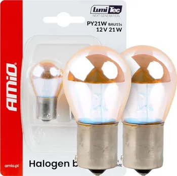 Autožárovka blistr 12V 21W BAU15s AMBER CHROME 2ks