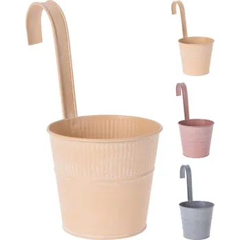 Květináč květináč dekorační 12,5cm závěsný, kov mix barev