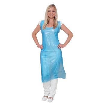 Kuchyňská zástěra Zástěra PE, 75 x 125 cm, 50 ks Barva: Modrá