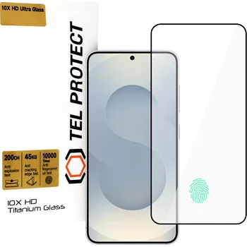 Tvrzené sklo Tel Protect 10X HD Titanium pro Samsung Galaxy S25-S24 (s odemykáním otiskem prstu)