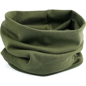 Čepice Bavlněná čepice / nákrčník unisex, střední, 69 zelená khaki nákrčník