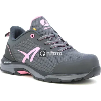 Pracovní obuv ALBATROS Twist Pink Low S1P ESD šedá dámská pracovní obuv vzdušná a pohodlná 39