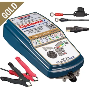 Nabíječka autobaterie OPTIMATE 7 AMPMATICKÁ NABÍJEČKA BATERIÍ 12V 10A 10-240AH / 24V 5A 5-120AH, AGM GEL STD DEEP CYCLE AND Ca-Ca, SAE (EL) (14)