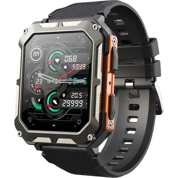 Chytré hodinky Pánské chytré hodinky Rubicon RNCF27 BLACK/ORANGE NEPLATÍ