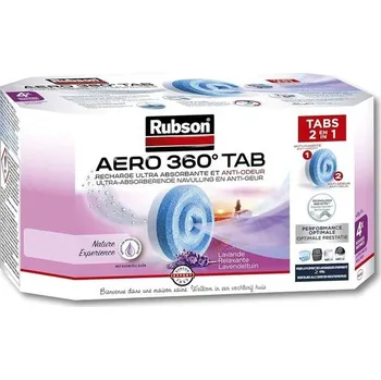 Náhradní náplně do tablet Rubson AERO 360° s relaxační vůní levandule, pohlcující vlhkost, ultra