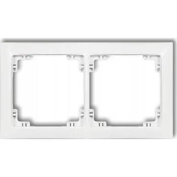 vypínač Dvojitý Rámeček Karlik bílý