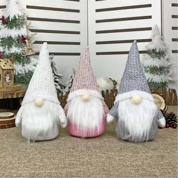 Vánoční dekorace Vánoční skřítek 27 cm Růžový