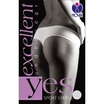 Kalhotky Bezešvé kalhotky NOVIA | Sport string černá M/L