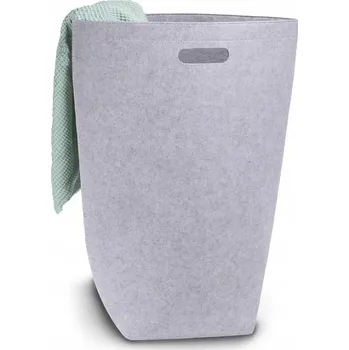 Koš na prádlo ELWIN NEILES Koš na prádlo 80L Šedý Plstěný Velký Organizér na prádlo