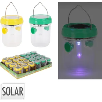 Louč lucerna solární s lapačem hmyzu LED pr.7cm, v.9cm PP/PS mix barev