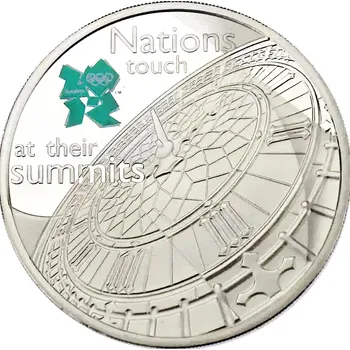 Stříbrná medaile s Big Benem k příležitosti Olympijských her v Londýně 2012