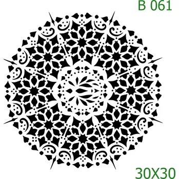 Plastová šablona pro malování - Mandaly a dortovky - Mandala (B061) - 30 x 30 cm , Lepící fólie