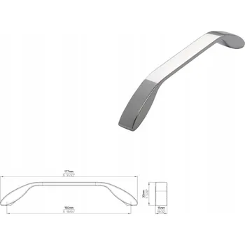 Nábytkové kování Nábytková úchytka SIRO 2266-177ZN1 chrom lesklý