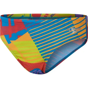 Chlapecké plavky Speedo Digi Allover 6.5cm Brief Boy Red/Yellow 140cm
