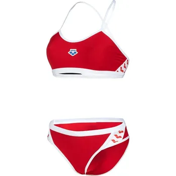 Dámské plavky Arena Icons Bikini Cross Back Solid Red/White S - UK32; D36