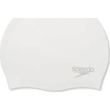 Plavecká čepice Plavecká čepička Speedo Plain Moulded Silicone Cap Bílo/Stříbrná