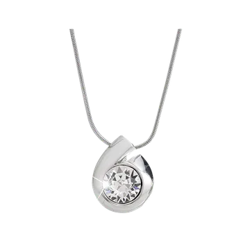 Módní doplněk JSB bijoux s.r.o. Náhrdelník z bižuterní slitiny kovová kapka s velkým krystalem Swarovski Crystal