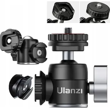 Mini kulová hlava Ulanzi U-60, patice pro studenou botku + 1/4" závit