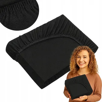 Prostěradlo Prostěradlo s gumou 160x200 cm na matrace jersey bavlna černé barvy, vyrobeno v Polsku