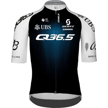 cyklistický dres Q36.5 Pánský cyklistický dres Gregarius Pro Cycling Team léto Šedá XL Pánské