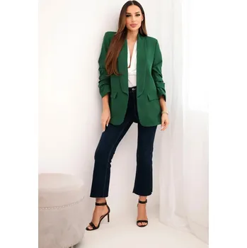 Dámské sako Sako s klopami elegantní zelené UNI
