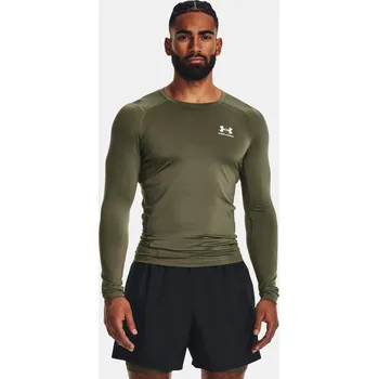 Pánská móda Pánské tričko Under Armour UA HG Armour Comp LS 1361524-390 Zelená MD