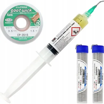 Páječka AMTECH Sada pro pájení RMA 223 UV 2x CÍN CYNEL 1mm PÁJECÍ COP NA CÍN