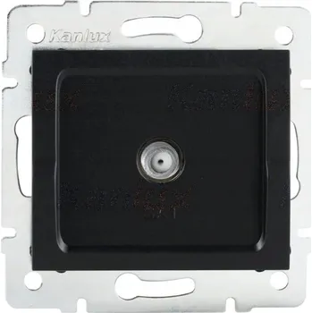Elektrická zásuvka Anténní zásuvka nástěnná Kanlux černá