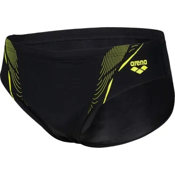 Pánské plavky Arena Swim Briefs Graphic Black/Soft Green S - UK32