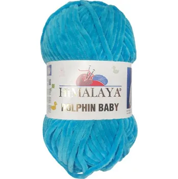 Galanterie Příze Dolphin Baby, 80386, ostrá tyrkysová