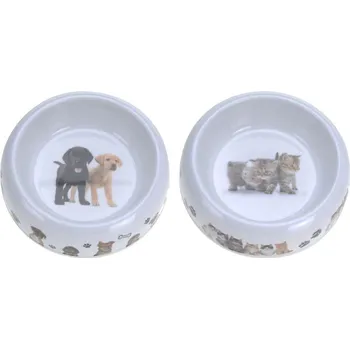 Miska pro psa miska pro zvířata 16cm KOČKA, PES melamin, mix dekorů