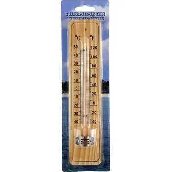 Domácí teploměr Nástěnný dřevěný teploměr 22 cm