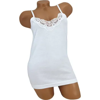 Dámské tílko s krajkou T5 bílá S