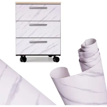 Tapeta KIK KX5515 Samolepící fólie na nábytek bílý mramor - jazz 1,22 x 1 m