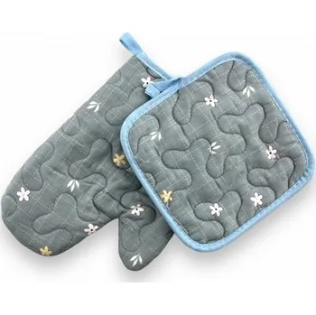 Chňapka Kuchyňská chňapka a podložka Kytičky