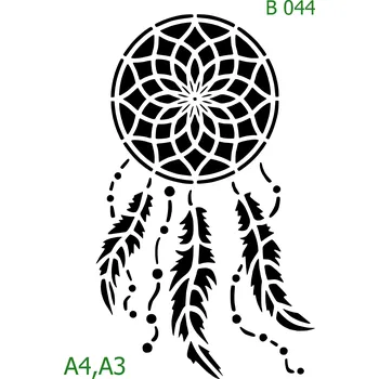 Plastová šablona pro malování - Mandaly a dortovky - Lapač snů (B044) - A3 , Nelepící folie